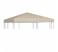 Toile de toit de belvédère - vidaxl - 3x3 m - Beige - 310 g/m² - Résistant à l'eau - Revêtement PVC - Protection anti-UV