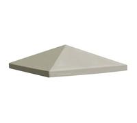vidaXL Toit de pavillon 3x3 m Polyester avec revêtement PVC 310 g/m² Beige
