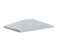vidaXL Toit de pavillon 310 g/m² 4x3 m Gris