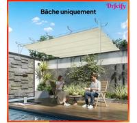 Toile de toit de rechange pour pergola - AKOZON - pour pergola 3 x 2,15 m - 286x245 cm - Protection UV30+ - 8 trous drainage