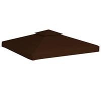 Toile de toit double pour pavillon, dimensions 3 x 3 mètres, imperméable, couleur marron