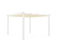 Toile de toit écrue pour tonnelle 3x4m Condate - toile de rechange pergola. toile de remplacement