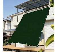 Toile d'ombrage 180 x 700 cm Protection UV, Anti-Déchirure, Coupe-Vent, Imperméable Coupe Ventpour La Couverture, Filet Dombrage avec Cordes pour Jardin, Terrasse, Balcon, Vert Foncé