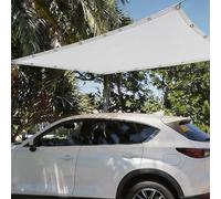 Toile d'ombrage 250 x 700 cm Protection UV, Anti-Déchirure, Coupe-Vent, Imperméable Voile Ombrage Rectangulaire, Tissu d'ombrage avec Cordes pour Jardin, Terrasse, Balcon, Kaki