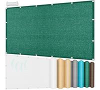 Toile d'ombrage 4 x 4.8 m Coupe-Vent Voiles, Abat-Jour en Maille, Bloquer Les Rayons UV, Filet D'Intimité Parasol Voile avec Oeillets pour Jardin Plantes Serre Grange, Vert Foncé