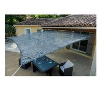 Toile d'ombrage ajourée 3x4m grise 120g/m2 VOILE D'OMBRAGE