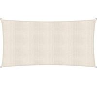 Toile d'ombrage avec housse incluse - toile d'ombrage pour le jardin - 2 x 4 mètres - protection UV - résistante aux intempéries - rectangulaire - couleur crème