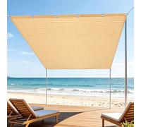 Toile d'ombrage de Serres 2.4 x 2.4 m Respirant Filet de Protection Solaire pour Le Camping Résistant pour Patio Serre Jardin Pergola Pet House, Couleur Crème