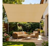 Toile d'ombrage de Serres 5 x 10 m Protection Solaire Filet de Protection Résistant pour La Couverture Végétale Serre Pergola Jardin Abri D'Auto Pet House Lawn Patio, Jaune Sable
