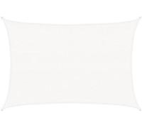 Toile d'ombrage droite - 3,5 x 4,5 m - Blanche - HDPE 160 g/m² - Protection UV 90 % - Respirante et perméable à l'eau - Parapluie de jardin - Sangle incluse - Pour grands jardins et terrasses