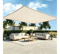 Toile D'ombrage Rectangulaire, 2.8x4 M Voile Dombrage Imperméable, Voile D'ombrage Balcon Bâche Ombrage Protection UV Solaire pour Jardins Balcons Pergola Terrasse - Blanc cassé