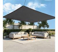 Toile D'ombrage Rectangulaire, 3.8x4 M Voile Dombrage Imperméable, Voile D'ombrage Balcon Bâche Ombrage Protection UV Solaire pour Jardins Balcons Pergola Terrasse - Gris foncé