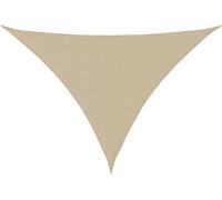 Toile d'ombrage triangulaire - 4 x 5 x 6,4 m - Oxford - Beige - Hydrofuge - Protection UV à 95 % - Cordes de fixation incluses - Triangle asymétrique pour jardin et terrasse