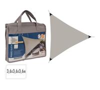 Toile d'ombrage triangulaire - PROGARDEN - 3,6x3,6x3,6 m - Polyester 170 g/m² - UPF 50+ anti-UV - Imperméable gris taupe
