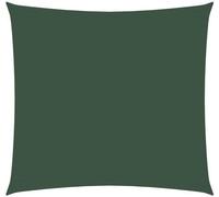 Toile d'ombrage XXL imperméable 4,5 x 4,5 m vert foncé, tissu Oxford avec revêtement PU, résistante aux UV et anti-moisissure, protection solaire, store d'ombrage carré avec cordes