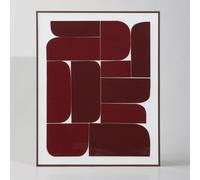 Toile effet laqué rouge et blanc 80x101 80x100.5x4.5cm Rouge