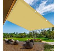 Toile Imperméable Carré 3 x 10 m UV Protection avec Oeillets Tissu Polyester Multi Couleur et Taille Toile Imperméable pour Terrasses Balcons et Jardins, Couleur Crème