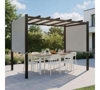 Toile imperméable pour pergola, housse de rechange pour pavillon d'extérieur, protection solaire pour jardinières et pavillon de jardin pour balcon ou jardin, gris, 4,8 x 2,4 m