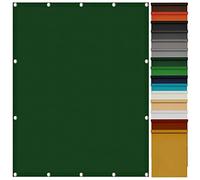 Toile Imperméable Rectangulaire 2 x 3 m Résistant aux UV Couverture de Écran Jardin avec Oeillets et Cordons pour Patio Jardin Terrasse Extérieur Balcon, Vert Foncé