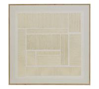 Toile Imprimée Métallisée Idrissa 58x58cm Beige