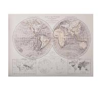 Toile imprimée ""Monde"" 58x78cm - Atmosphera Créateur d'intérieur