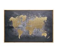 Tableau Toile murale encadr?e imprim?e Carte du monde 88 x 58 cm