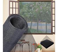 Toile Moustiquaire au Metre 200x250cm, Rouleau Moustiquaire Fenêtre Anti Insectes Grillage Fine Anti-Moustique pour Porte Rideaux Fenêtres, Noir