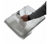 Toile multiusage avec Oeillets imperméable Leno 140 g-m² Blanc - Transparent 6 x 1,5 m