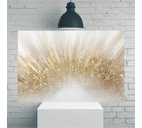 Toile murale de luxe abstraite vintage rustique dorée - 30,5 x 45,7 cm sans cadre - Idée cadeau pour la maison et le bureau pour salon, chambre, cuisine et café