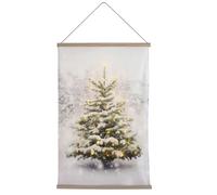 Toile Murale Déco LED Noël 75x112cm Multicolore