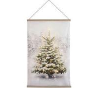 Toile Murale Déco LED Noël 75x112cm Multicolore