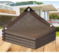 Toile Ombrage 3x3 4x4 pour Pergola Filet d'ombrage ExtéRieur Toile pour Pergola 4x3 Voile d'ombrage 90% Anti UV Filet L'air Peut Circuler vers et vers Le Bas sans Perçage,brown-2x2m