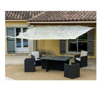Toile ombrage 4x5m - Blanc - Ajourée 120g/m² - Anti-UV - Imputrescible - Terrasse/Jardin - Werka Pro - Durable