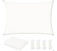 Toile ombrage 4x6m - 200g/m² - Protection UV 95% - Étanche - Anneaux antidérapants - Inclus - Jardin/terrasse - Woltu - Qualité