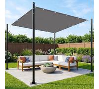 Toile Ombrage Anti UV 3.3 x 10 m UV Protection avec Oeillets Tissu Polyester Multi Couleur et Taille Voile d'ombrage pour Terrasses Balcons et Jardins, Gris Clair