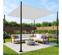 Toile Ombrage Anti UV 3 x 10 m UV Protection avec Oeillets Tissu Polyester Multi Couleur et Taille Voile d'ombrage pour Terrasses Balcons et Jardins, Blanc