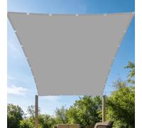Toile Ombrage Imperméable Rectangulaire 1.6 x 2.8 m Résistant à l'eau Toiles D'Ombrages Antidéchirure pour Patio Jardin, Terrasse, Extérieur, Balcon, Gris Clair