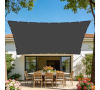 Toile Ombrage Imperméable Rectangulaire 2.5 x 4.5 m UV Résistant Voiles Ombrages avec Oeillets et Cordons pour Patio Jardin Terrasse Extérieur Balcon, Gris Foncé