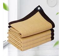 Toile Ombrage Rectangulaire Filet d'ombrage 4x5 Anti-UV Voile Ombrage Rectangle D'ombrage Filet Tissu, Clôture Coupe-Vent Anti-âge Plantes Jardin Voitures,beige-5x6m