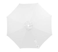 Toile Parasol pour Terrasse - Protection UV avec 6/8 Baleines, Toile De Rechange Générique | Adaptée Aux Parasols Déportés 3m | Idéal pour Balcon, Cour, Jardin, Plage(White,2.7 m - 8 ribs)
