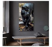 Toile Peinture Abstraite Animal Noir panthère Mur Art Affiche Chambre Salon décor à la Maison oeuvre Photo 70x140 cm sans Cadre
