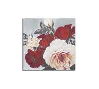 Mauro Ferretti – Peinture sur toile – Fleur rouge – Carré