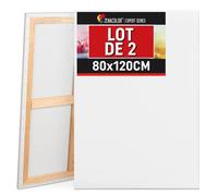 - Toile Peinture Grand Format 80x120 - Set de 2 Toiles à Peindre Lot de 2 - 80 x 120 cm Lot de 2 - 80 x 120 cm TOILE