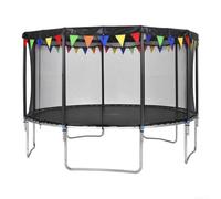 Toile pour ombre Ronde 4.88m PE Résistante pour déchirure Toile | Compatible trampolines ronds 8 à 16 pieds, pour couverture optimale 14-15 pieds, ajustement parfait