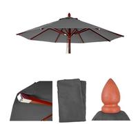 Toile Pour Parasol De Gastronomie En Bois Hwc-C57, Rond Ø4m Polyester 3kg Anthracite Gris