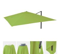 Toile Pour Parasol De Luxe Hwc-A96 3x3m (Ø4,24m) Polyester 2,7kg Vert Clair Vert