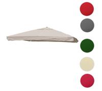 Housse de rechange pour parasol de luxe HWC-A96 avec Flap, housse de parasol, 3,5x3,5m (Ø4,95m) polyester 4kg ~ gris-crème