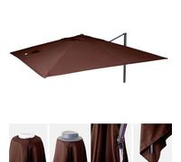 Housse de remplacement pour parasol de jardin de luxe HWC-A96, housse de parasol de remplacement, 3x4m (Ø5m), polyester, couleur marron