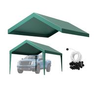 VEVOR Toile de rechange pour carport 6 x 3 m - Imperméable, résistante UV - Vert foncé