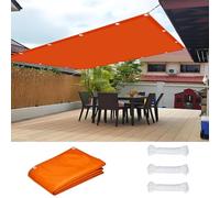 Toile Rectangulaire Étanche 2.6 x 2.8 m UV Protection avec Oeillets Tissu Polyester Multi Couleur et Taille Toiles D'Ombrages pour Terrasses Balcons et Jardins, Orange
